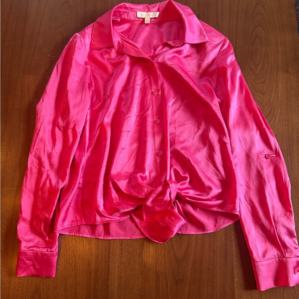 Etcetera Fuchsia Satin Blouse